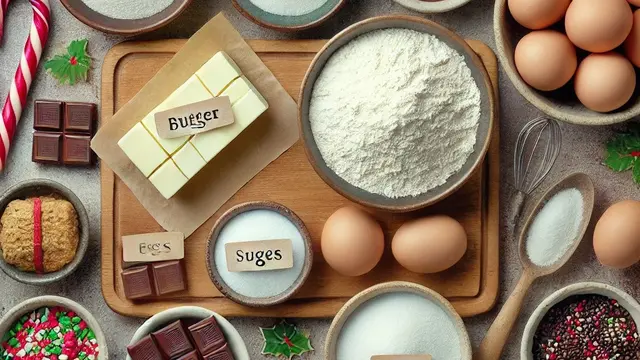 illustrasi bahan-bahan kue rambutan