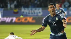Selebrasi gol Sergio Aguero. (EPA/Juan Carlos Cardenas)