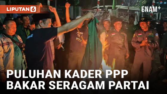 VIDEO: Kesal Diabaikan Plt Ketua Umum, Puluhan Kader PPP Asal Tasikmalaya Bakar Seragam Partai