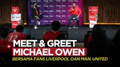 Berita video Michael Owen yang dihadirkan Vidio menyapa fans Liverpool dan MU (Manchester United) di SCTV Tower, Jakarta, pada Minggu (21/8/2022) pagi hari WIB.