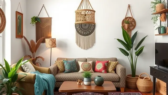 dekor rumah gaya bohemian (ilustrasi by qwen.ai)