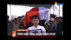 Suasana haru sambut serah terima jenazah anggota DPRD Bangka Belitung, Murdiman, yang menjadi korban Lion Air JT 610.