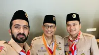 Selebgram Atta Ul Karim mengikuti upacara Hari Pramuka di Cibubur, Jakarta Timur, Rabu (14/8/2024) sebagai tamu VIP. Ia mengaku makin cinta Indonesia. (Foto: Dok. Koleksi Pribadi Atta Ul Karim)