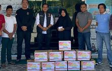 Satresnarkoba Polres Bengkalis Berbagi Sembako Sambil Sosialisasi Pilkada