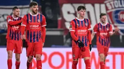 Copenhagen menang atas Heidenheim melalui extra time pada leg kedua play-off 16 besar UEFA Conference League yang berlangsung di Stadion Voith-Arena, Heidenheim, Jumat (21/2/2025) dini hari WIB. (Harry Langer/dpa via AP)