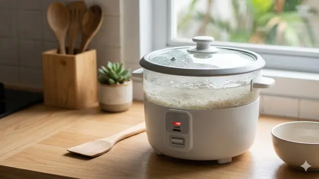 Masak Nasi Pakai Magic Com (Foto: Gemini AI)