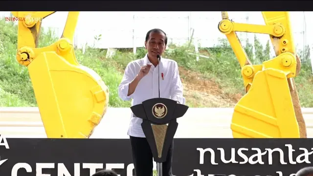Jokowi saat meresmikan pembangunan Astra Biz Center di IKN