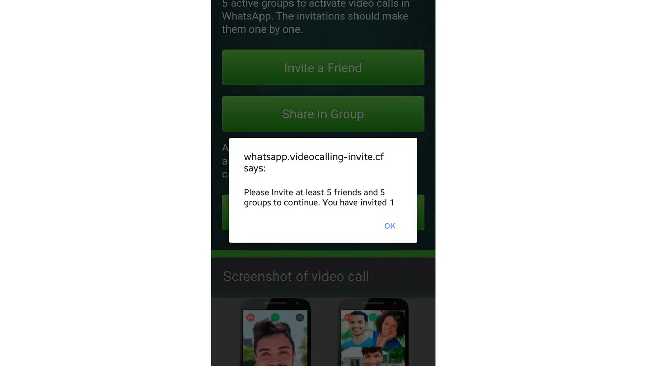 WhatsApp phising