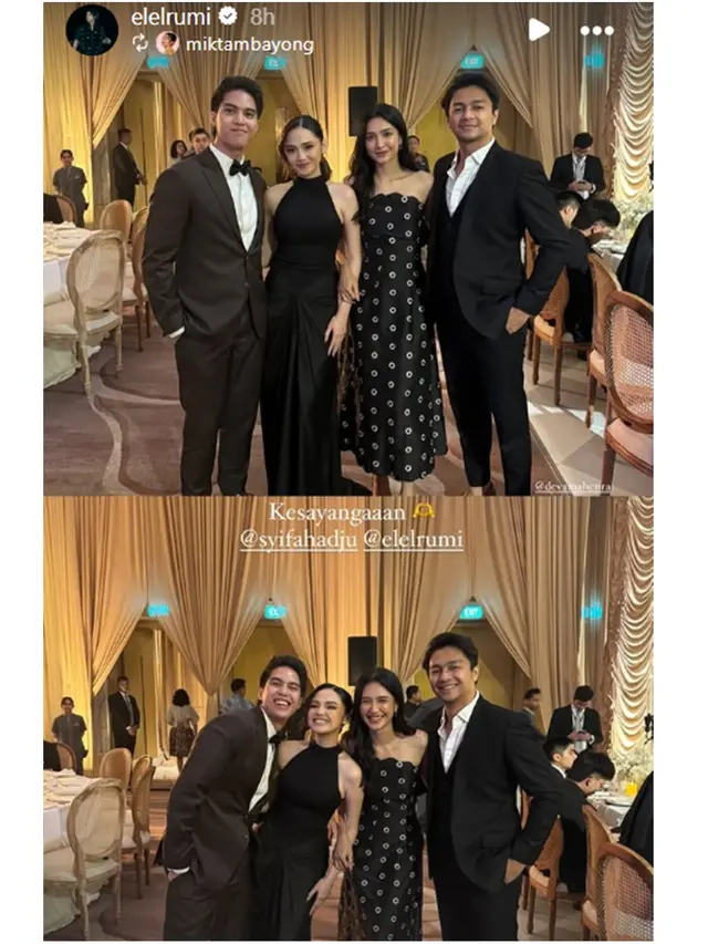 10 Potret Tamu Artis di Intimate Dinner Al Ghazali–Alyssa, Berbusana Hitam Elegan