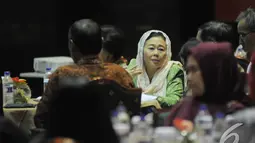 Sinta Nuriyah Wahid saat menghadiri diskusi publik dalam peluncuran ‘Laporan Komnas Perempuan tentang Kekerasan dan Diskriminasi terhadap Perempuan', Jakarta, Senin (22/12/2014). (Liputan6.com/Herman Zakharia)