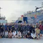 Penyelundup 2,6 ton sabu cair di kapal berbendera Tanzania ditangkap tim gabungan. (Liputan6.com/ Ajang Nurdin)