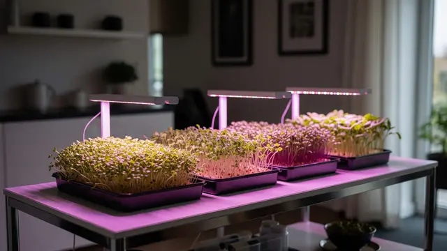 Ide Kebun Hidroponik Indoor Pakai Lampu LED Buat Rumah Minim Sinar Matahari