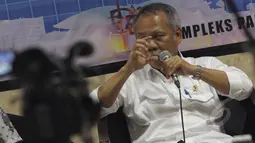 Menteri Pekerjaan Umum dan Perumahan Rakyat, Mochamad Basuki Hadimuljono saat menjadi pembicara pada dialog kenegaraan terkait sumber daya air di Komplek Parlemen Senayan, Jakarta Selatan, Rabu (11/3/2015).(Liputan6.com/Andrian M Tunay)