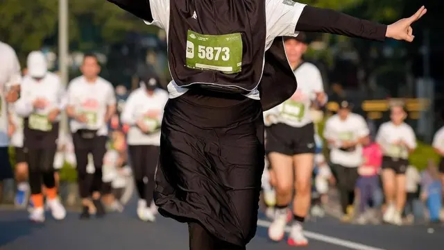 Potret Natasha Rizky Latihan Lari