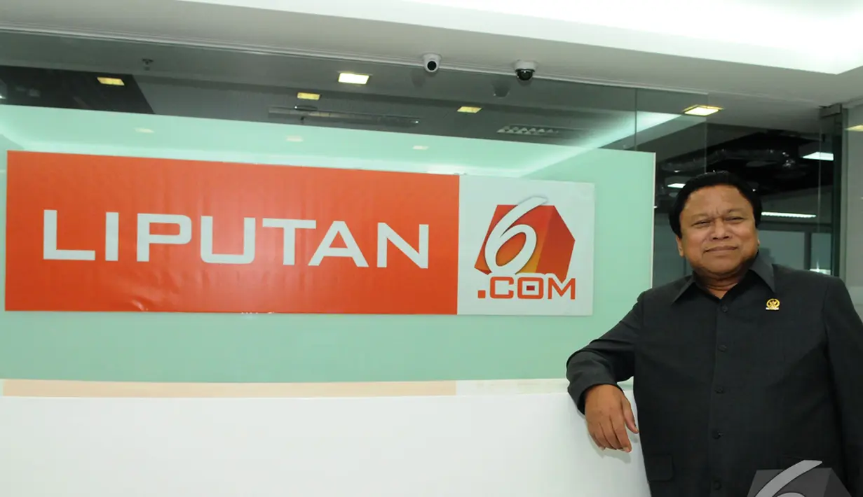 Wakil Ketua MPR RI Oesman Sapta Odang saat berkunjung ke kantor Liputan6.com, Jakarta, Senin (15/12/2014). (Liputan6.com/Andrian M Tunay)