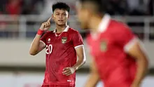 Selebrasi pemain Timnas Indonesia U-23, Hokky Caraka Brilliant setelah mencetak gol ke gawang Chinese Taipei U-23 dalam pertandingan Grup K Kualifikasi Piala Asia U-23 2024 di Stadion Manahan, Solo, Sabtu (9/9/2023). (Bola.com/Arief Bagus)