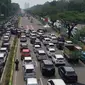 Kemacetan terjadi di Kemayoran Jakarta Pusat imbas adanya acara street race Polda Metro Jaya dan Pekan Raja Jakarta. (Dok IG jktinfo)