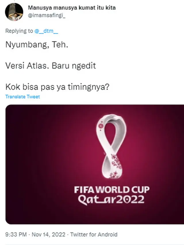 Warganet Ganti Lagu Iklan Piala Dunia Qatar 2022 Jadi Iklan Sarung