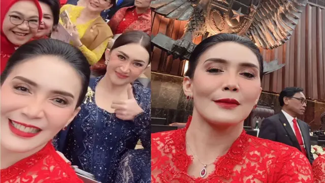 Nafa Urbach dan Rieke Diah Pitaloka anggun berkebaya saat dilantik menjadi anggota Dewan Perwakilan Rakyat (DPR) RI pada Selasa, 1 Oktober 2024.