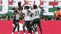Selebrasi Joao Pedro dalam laga Fluminense vs Chelsea di semifinal Piala Dunia Antarklub 2025, Rabu (9/7/2025). (AP Photo/Adam Hunger)