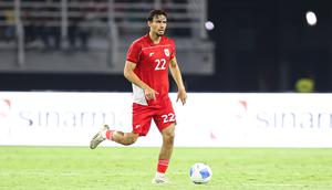 Gelandang Timnas Indonesia, Nathan Tjoe A-On, dalam duel FIFA Matchday melawan Chinese Taipei di Stadion Gelora Bung Tomo, Surabaya, Jumat (5/9/2025). (Bola.com/Abdul Aziz)