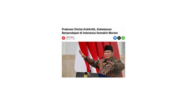 Cek fakta artikel Presiden Prabowo minta polisi menutup masjid jelang lebaran