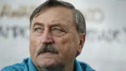Antonin Panenka adalah pahlawan Cekoslowakia pada gelaran Euro 1976. Ia menjadi penentu Ceko merebut satu-satunya gelar Piala Eropa hingga kini. Pada partai final Cekoslowakia mengalahkan Jerman Barat 5-3 via adu penalti. (AFP/Valery Hache)