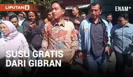 Gibran Rakabuming Bagi-bagi Susu di Surabaya
