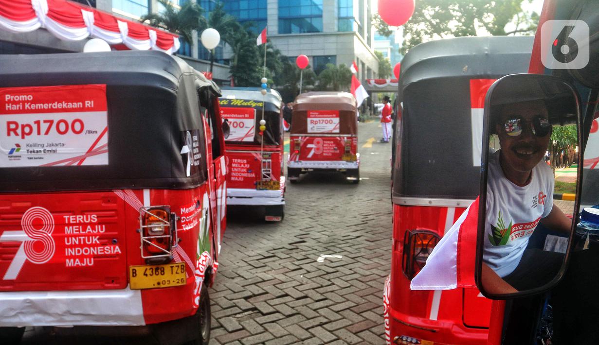 Dengan adanya kegiatan tersebut diharapkan dapat meningkatkan kesadaran masyarakat menggunalan transportasi umum berbahan gas dan berkontribusi untuk kualitas udara yang lebih baik. (Liputan6.com/Angga Yuniar)