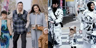 Keluarga Raffi Ahmad dan Nagita Slavina tengah menikmati momen liburan di Paris. Mereka tampil kompak dengan outfit nuansa biru-coklat. [@raffinagita1717]