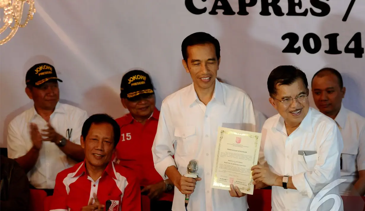 Sutiyoso mengatakan bahwa partainya memiliki kedekatan nasionalis dan visi misi yang sama dengan Jokowi-JK. Hal ini yang mendasari sikap PKPI untuk merapat ke gerbong koalisi pimpinan PDIP (Liputan6.com/Andrian M Tunay).
