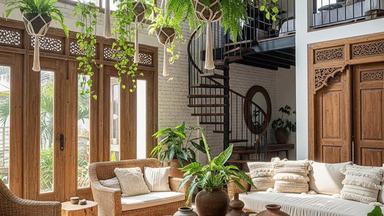 7 Desain Rumah Sederhana tapi Mewah Bergaya Natural Bohemian yang Lagi Tren 2025