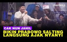 VIDEO: Ulah Usil Cak Nun Bikin Prabowo Salah Tingkah saat Singgung Pilpres 2014