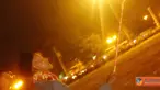 Seorang kakek beserta cucunya meriahkan takbiran 1 syawal 1432 H dengan bermain kembang api di area alun-alun Yogyakarta.