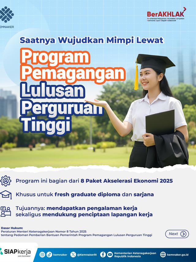 Magang Kemnaker Batch III Dibuka, Simak Jadwal Lengkap Pendaftaran Peserta!