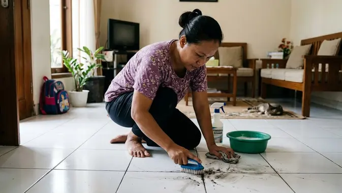 Nat Lantai Hitam Bye-Bye Tanpa Sikat Seumur Hidup, Bestie!