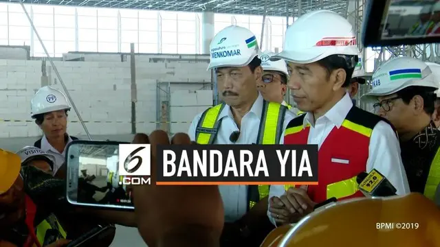 Presiden Joko Widodo pada Kamis (29/8/2019), meninjau perkembangan pembangunan Bandara Internasional Yogyakarta di Kabupaten Kulon Progo dalam kunjungan kerjanya ke Provinsi Daerah Istimewa Yogyakarta (DIY).