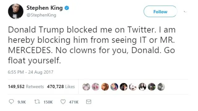 VIDEO: Stephen King Lakukan Aksi Balas Dendam terhadap Trump