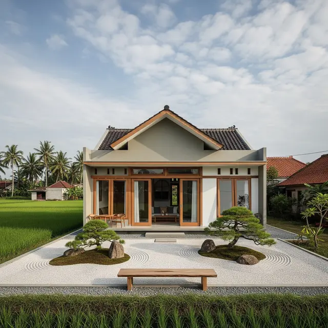 9 Desain Rumah Sederhana Konsep Zen Jepang di Desa, Harmoni Alam