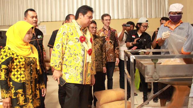 Menperin Airlangga Hartarto pimpin pelepasan ekspor gula semut dari Kabupaten Purworejo