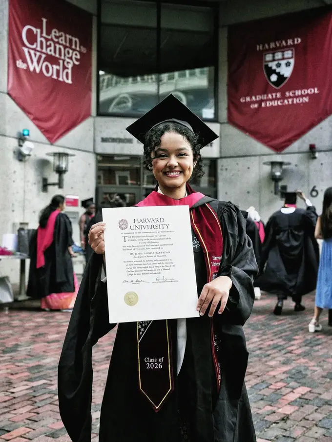Senyum Manis Mutiara Baswedan Lulus S2 dari Harvard University, Tampil Toga Kembaran dengan Sang Putra