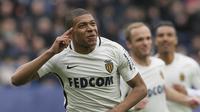 Striker AS Monaco asal Prancis Kylian Mbappe. (AP Photo/David Vincent)