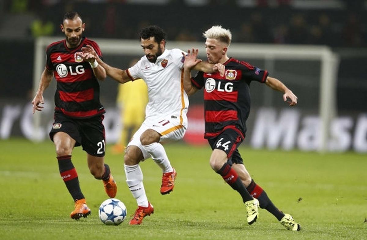 Duel sengit Leverkusen vs AS Roma berujung imbang 4-4