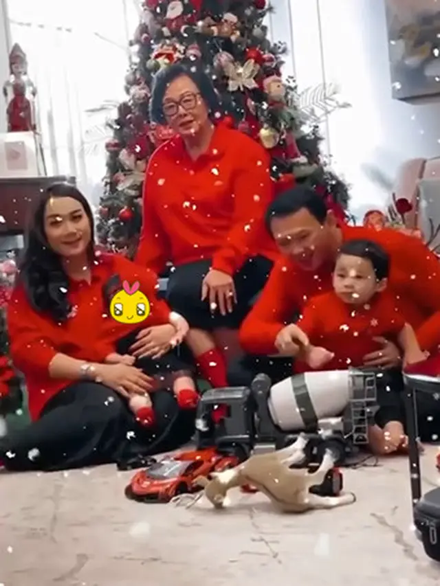 Siap Sambut Natal, Ini 5 Pemotretan Keluarga Ahok Bersama Dua Buah Hatinya