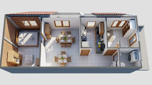 4 Contoh Rumah Rp90 Juta Model Memanjang ke Belakang, Inspirasi Desain di Lahan Sempit