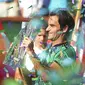 Petenis Swiss, Roger Federer menjuarai turnamen BNP Paribas Open, Indian Wells (AFP/Kevork Djansezian)