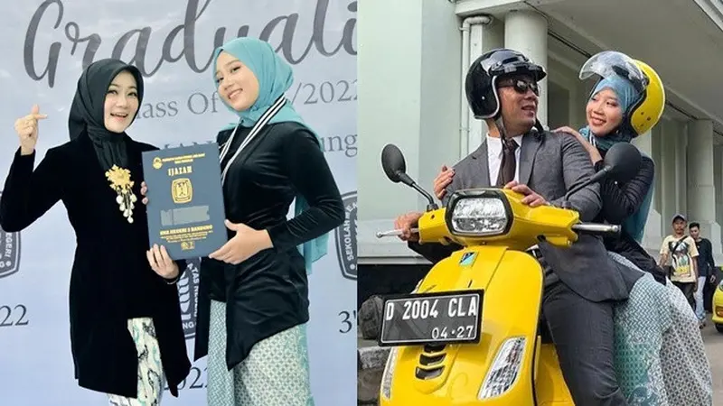 6 Potret Wisuda SMA Zara Putri Ridwan Kamil, Bahagia Dihadiri Orang Tua