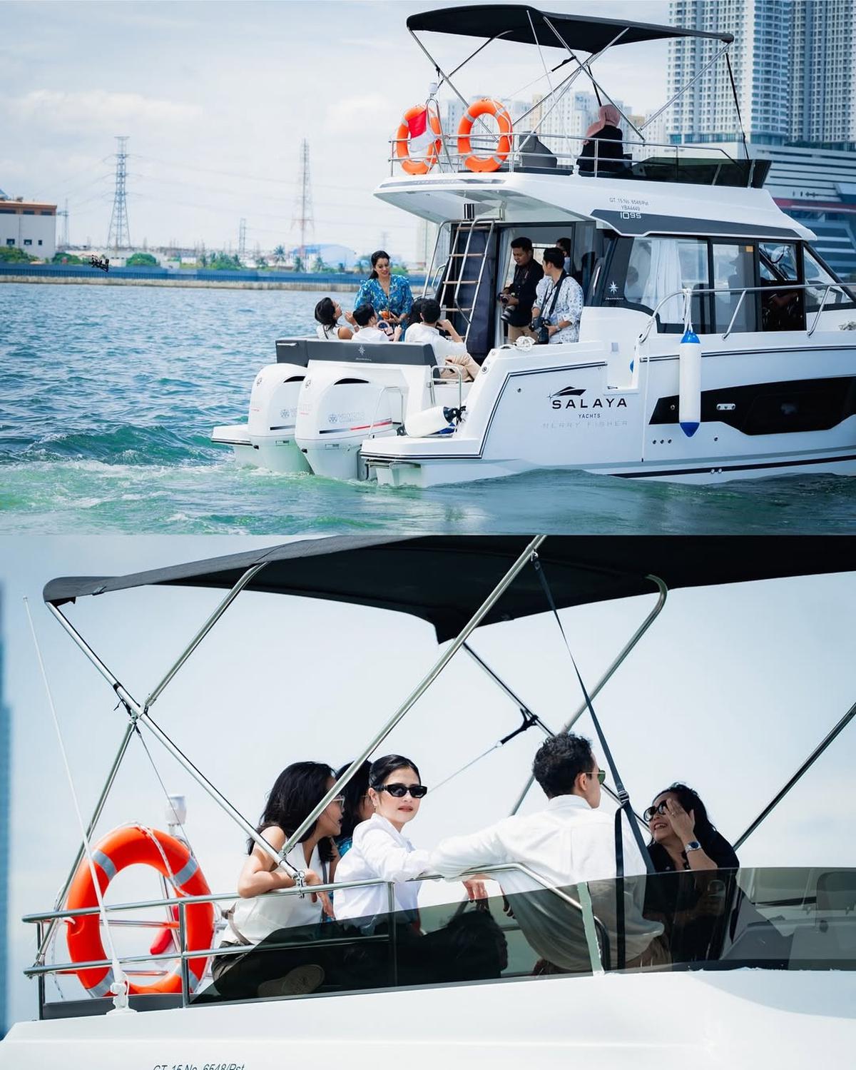 Buka Bisnis Bareng, Ini 5 Potret Yacht Milik Prilly Latuconsina dan Kevin Sanjaya yang Mewah dan Elegan Banget