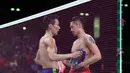 Salah satu momen berkesan dalam karier Lee Chong Wei adalah saat mengalahkan Lin Dan di semifinal Olimpiade Rio 2016 lalu. (AFP/Goh Cai Hin)