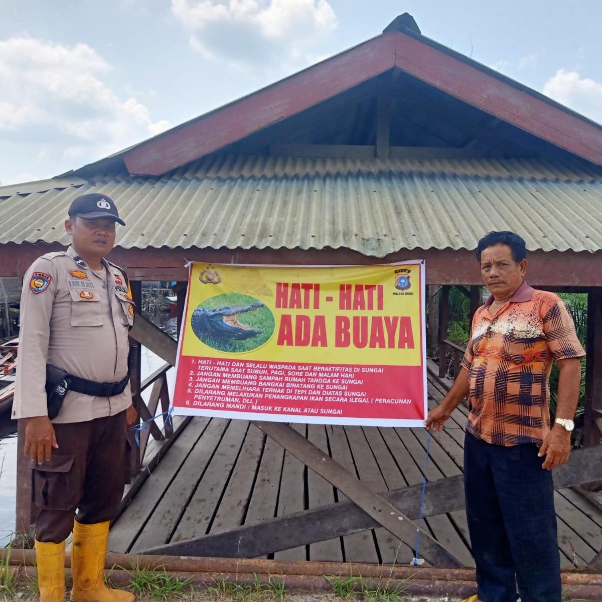 Polisi Sosialisasi Pilkada Damai di Sarang Buaya Rokan Hilir
